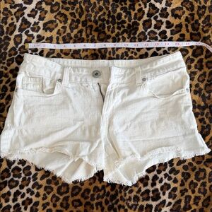 Guess White Jean Shorts